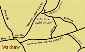 Map To Waxhaw Bible Church